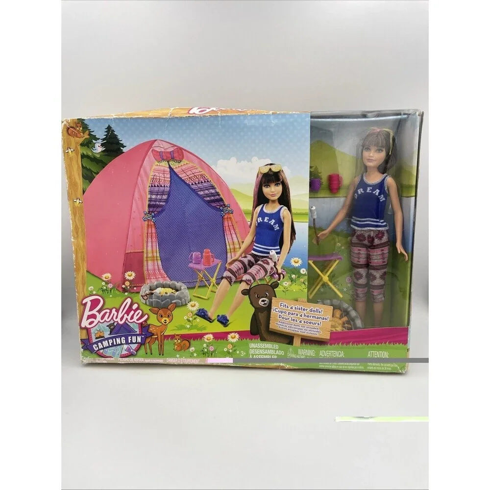Barbie Camping Fun Doll Tent Mattel Accessories NIB 2016